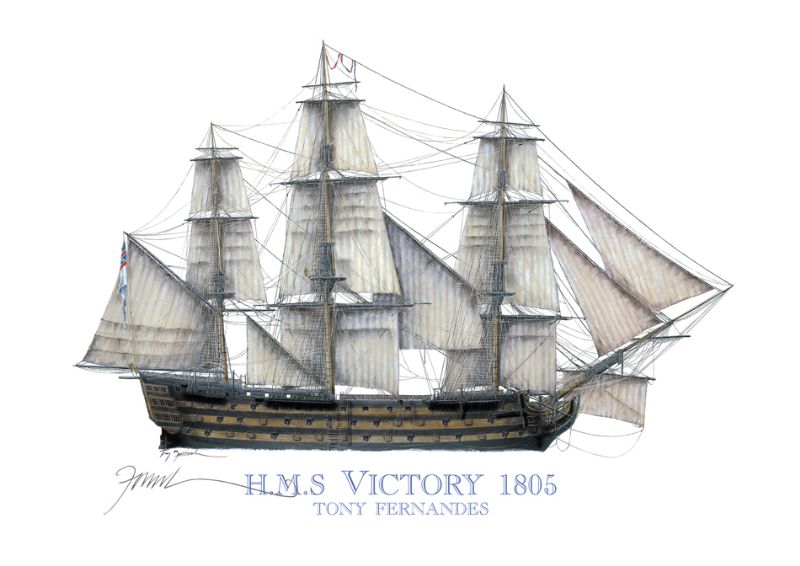 First Day Cover HMS Victory 1805 by Tony Fernandes